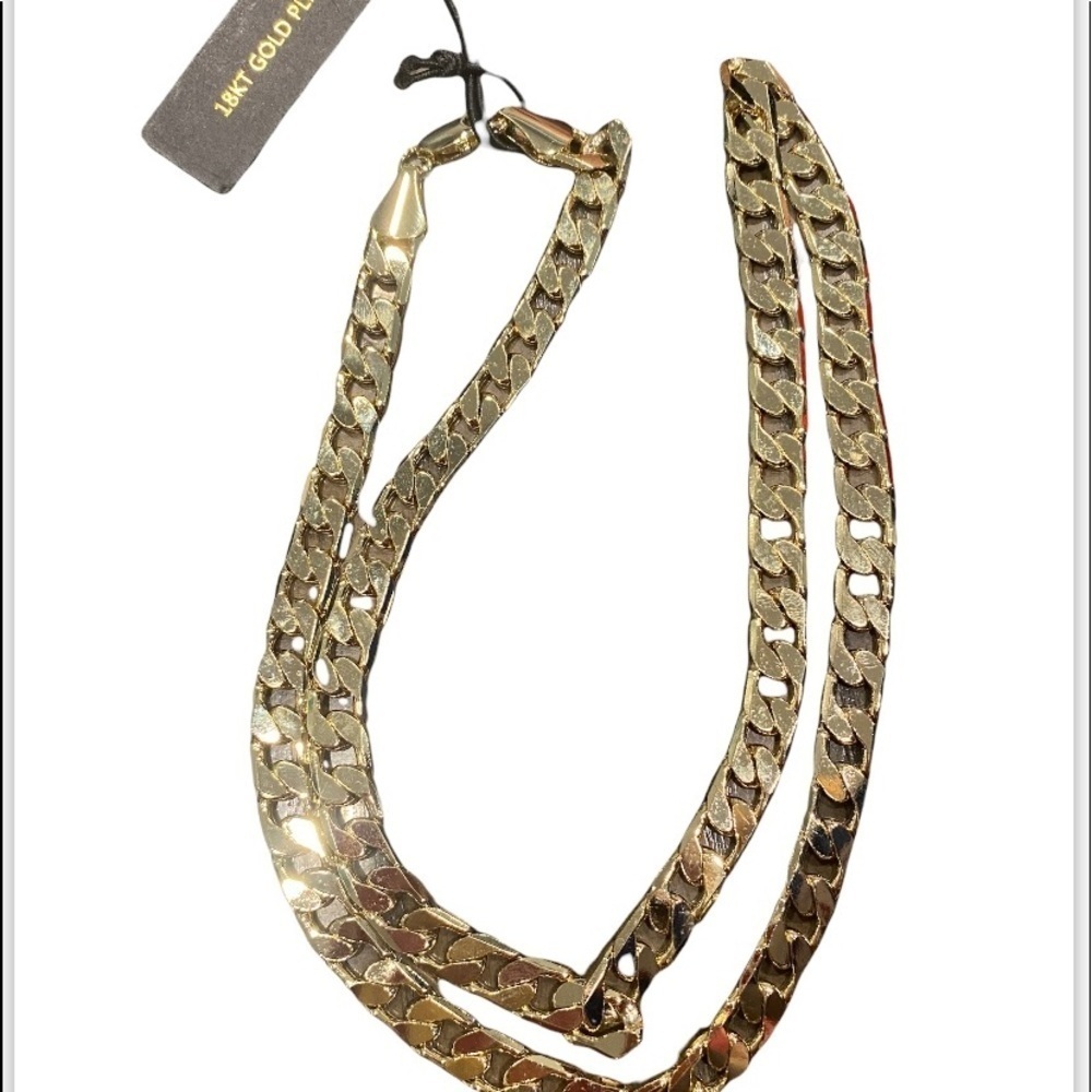 18k Gold Plated Necklace - 24" Length - New - Picture 4 of 5